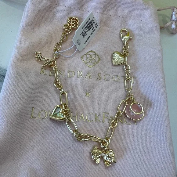 SOLD NEW in gift box. Loveshackfancy Kendra Scott Charm Bracelet - Picture 4 of 5